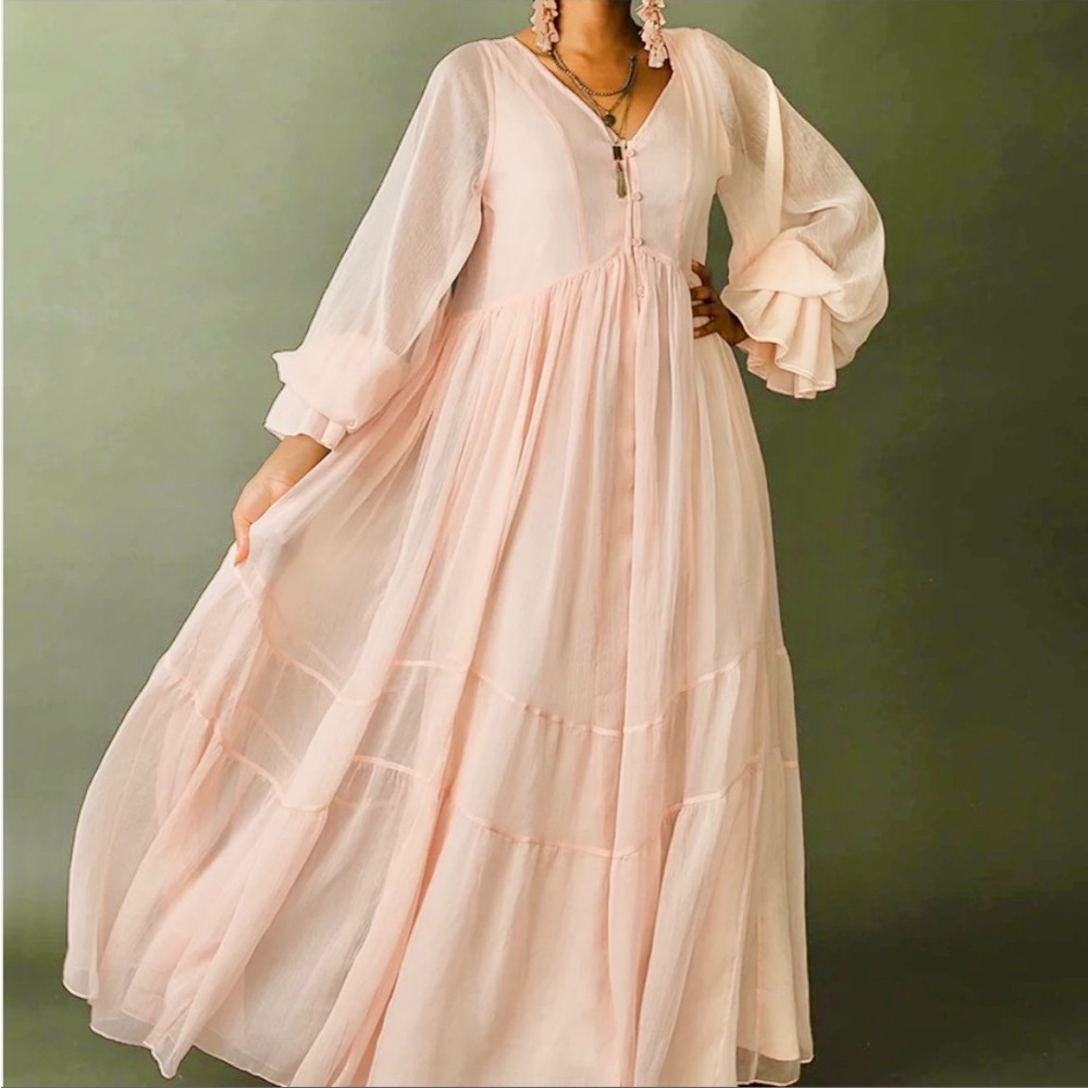 NWT. JOYFOLIE Ninette Maxi dress in Blush, Women’s Medium - Picture 7 of 8